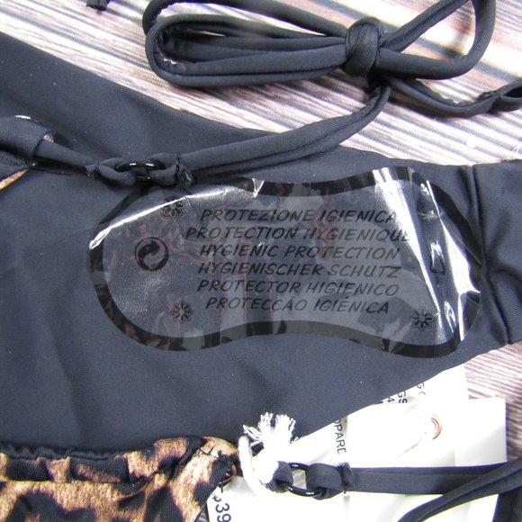 Good American NEW 5XL Size 8 Leopard Print Good Waist Bottom Swim Tanga - Picture 5 of 5